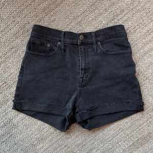 Madewell High Rise Women's Black/Grey Jean Shorts Size 26